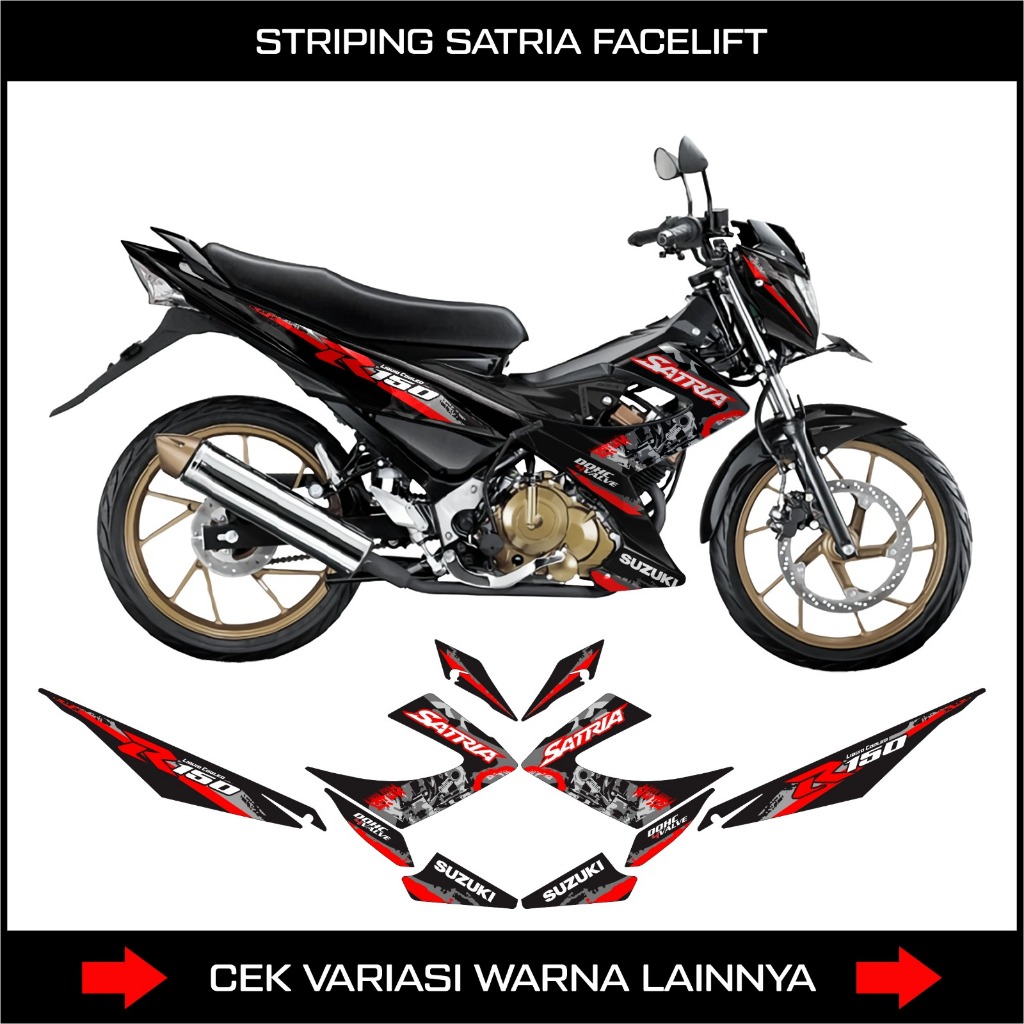 SUZUKI SATRIA F 150 FACELIFT STRIPING สติ๊กเกอร์ PISTON MOTIF / SATRIA 150 FU FL สติ๊กเกอร์มอเตอร์ไซ
