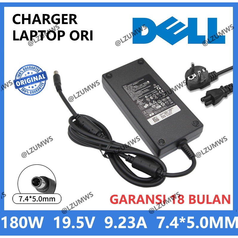 Original Dell 180W 19.5V 9.23A 7.4*5.0 มม.แล็ปท็อป Precision M4600 Alienware 13 R3 อะแดปเตอร์ชาร์จ
