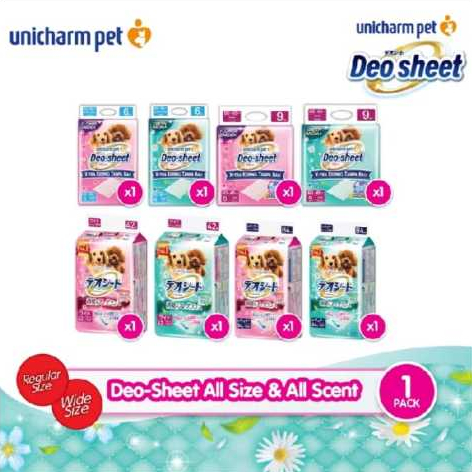 Unicharm Pet Deo Sheet สําหรับสุนัขซุปเปอร์ไวด์ 6 ชิ้น & กว้าง 9 ชิ้น