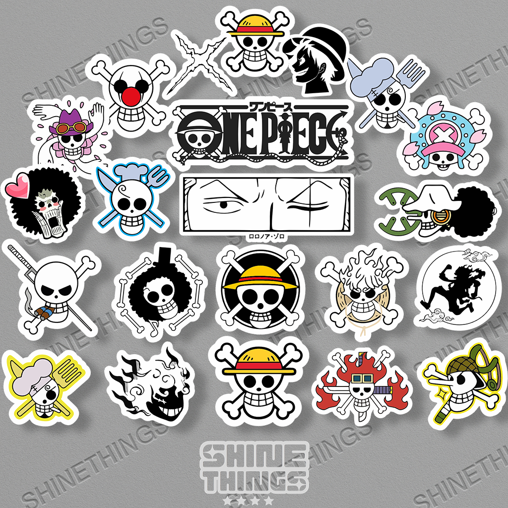 สติ๊กเกอร์ชิ้นเดียว || สติ๊กเกอร์อนิเมะวันพีซ zoro luffy สติ๊กเกอร์สําหรับเคสหมวกกันน็อค hp tumblr