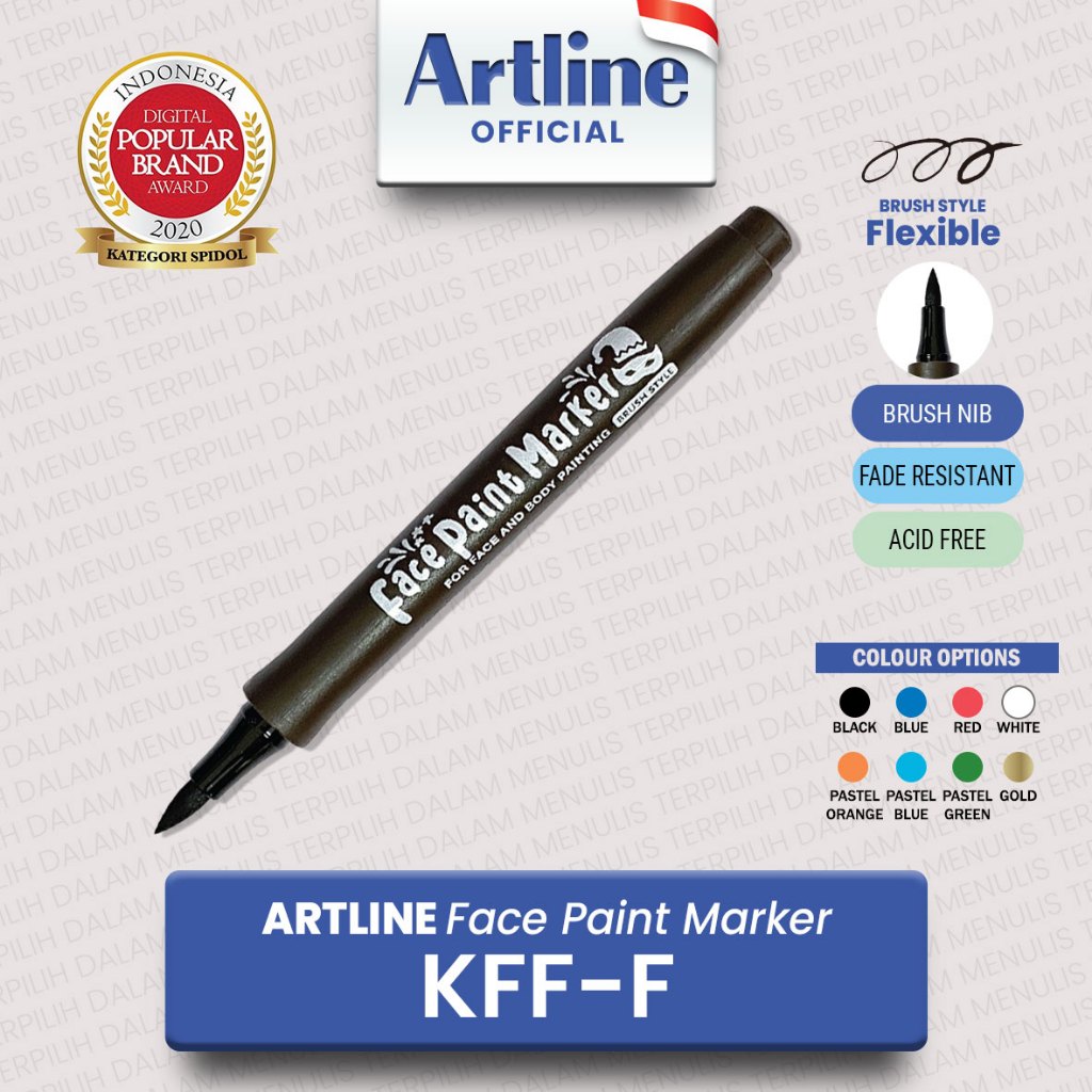 (ชิ้น) Artline Face Paint Marker สําหรับใบหน้าและร่างกายจิตรกรรมแปรงสไตล์ / KFF-F