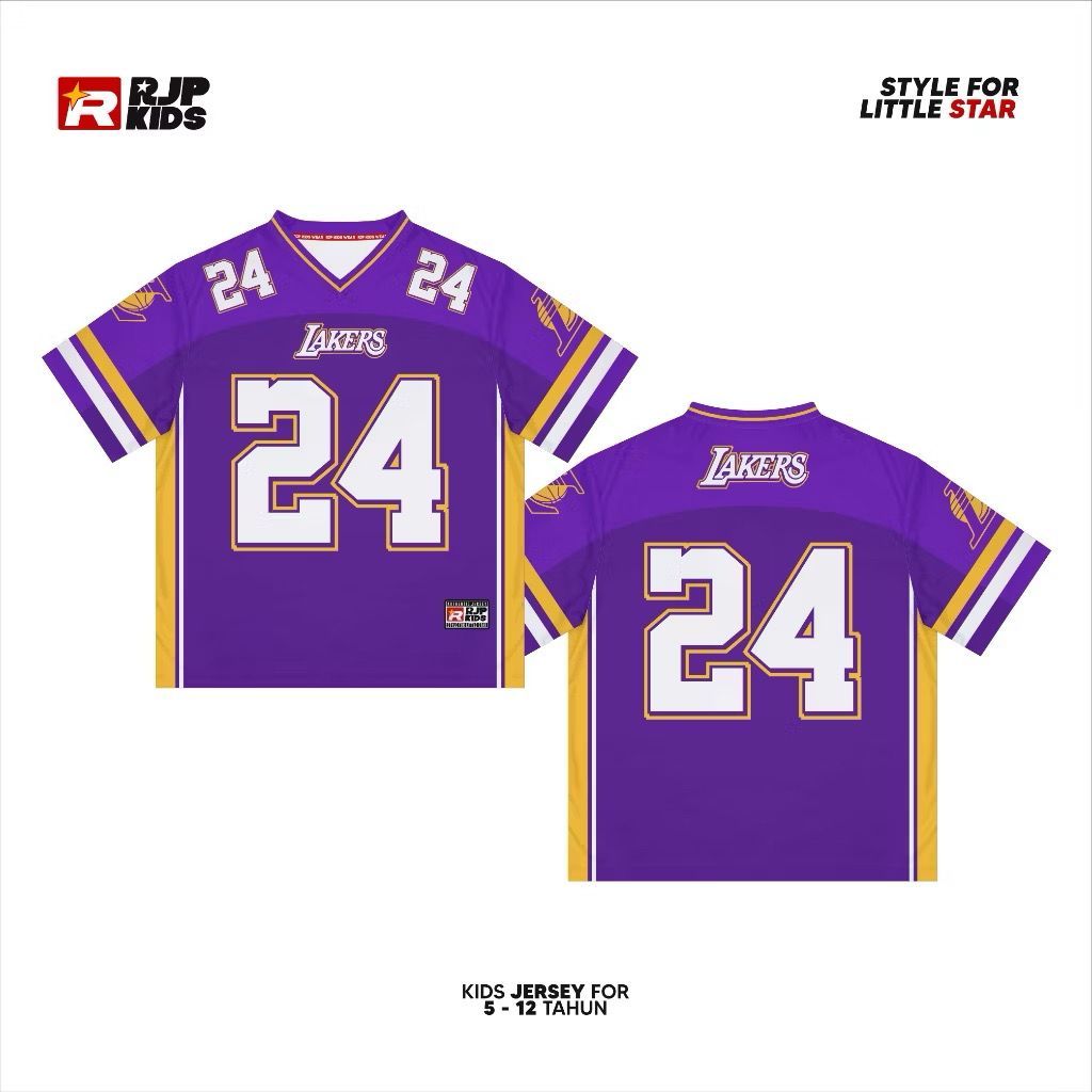 CHIROKIDS RJP Kids Lakers เสื้อเด็ก 24 // LAKERS CHILDRENS JERSEY // OVERSIZE JERSEY // VINTAGE JERS