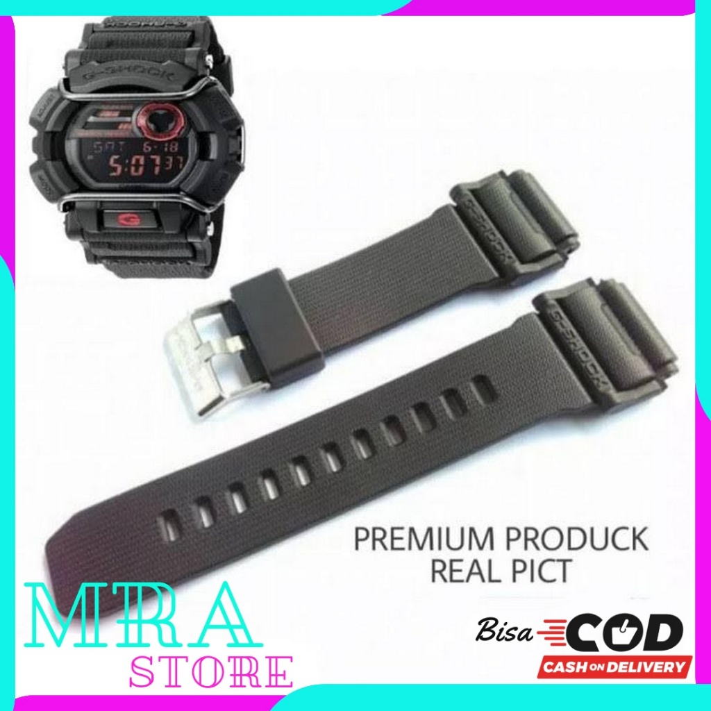 Casio G-Shock GSHOCK GD-400 GD400 GD 400 GS1500 GS-1500 สายนาฬิกายางสีดํา