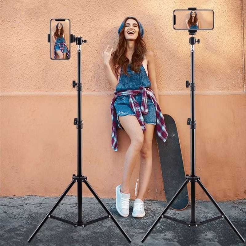 TOMBOL VIRAL COMPLETE PACKAGE TRIPOD 2.1M, MINI BALL / HEAD BALL, PREMIUM HOLDER / HOLDER E, TOMS 1 