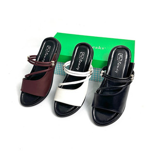 By Boncy Sandal platform wanita koran style Sendal empuk Sol Karet antislip