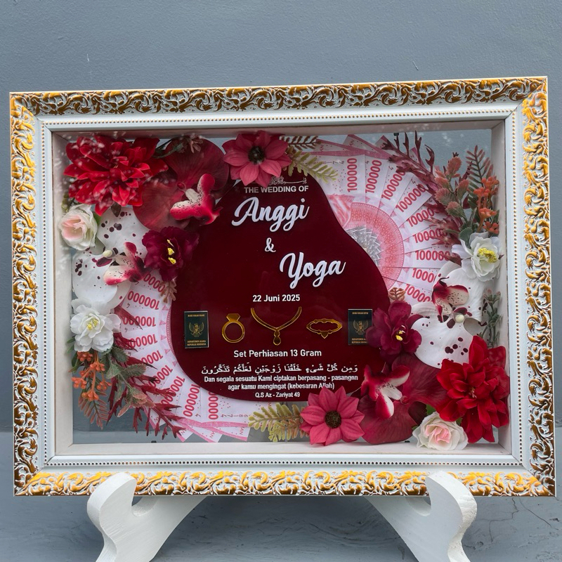 (1-2 วันสู่ ANNIVERSARY) STANDARD WEDDING DOWARD SET WEDDING DECORATIONS ACRYLIC FRAME
