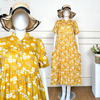 Nagita Daster Katun Rayon Kerah Shanghai – Nyaman, Anti Bau, Tidak Nerawang – Busui friendly, Cocok untuk Ibu Rumah Tangga