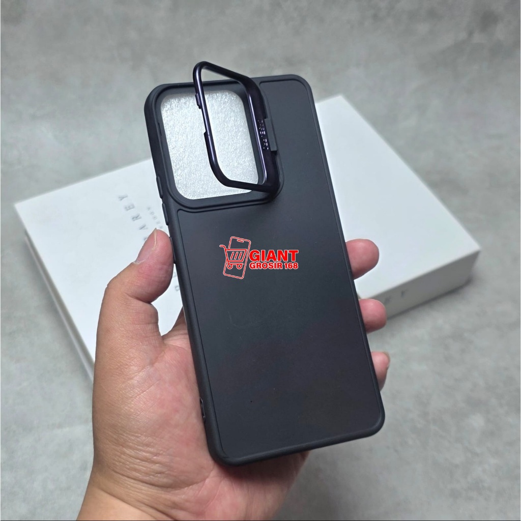 เคสOppo Reno 15 Oppo Reno 15F Oppo Reno 13 5G Macaronขาตั้งสีดําเคสกล้องสักหลาดยืน
