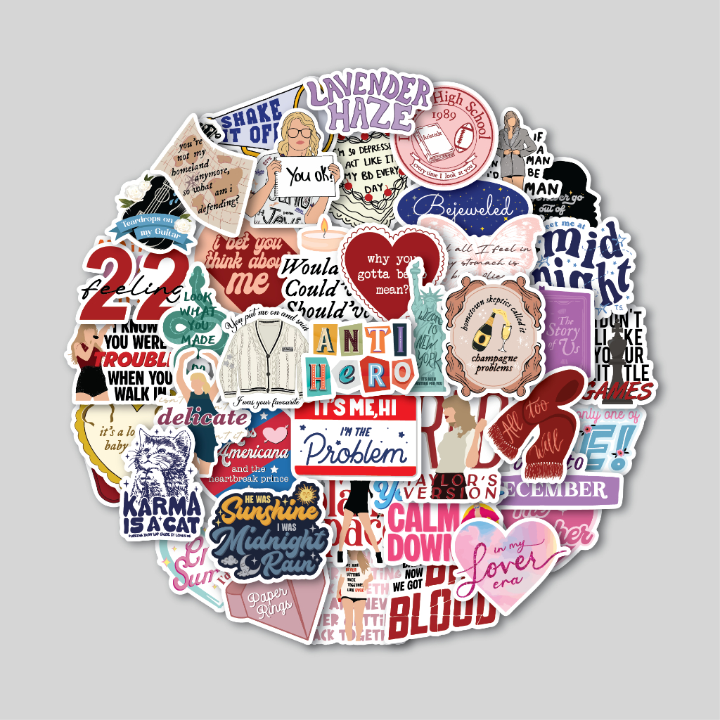 สติ๊กเกอร์ PACK TAYLOR SWIFT SONG | สติ๊กเกอร์ TUMBLR | สติ๊กเกอร์แล็ปท็อปสําหรับกระเป๋าเดินทางและหม