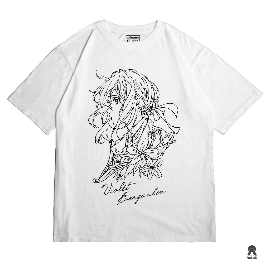 Violet Evergarden อะนิเมะมังงะเสื้อยืดผ้าฝ้าย Combed 24s เสื้อผ้าผ้า Antihero ญี่ปุ่น