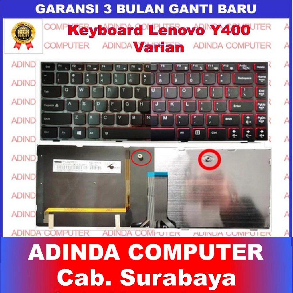 แป้นพิมพ์ Lenovo IdeaPad Y400 Y410P Y430P Y400N Y400P Y400 Y410