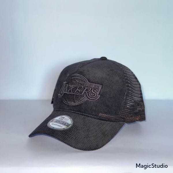 Lakers black ผสมผสานบน snapback A-Frame สีดํา 9forty A-Frame ปรับได้ Uniosex/ผู้ชายและผู้หญิง