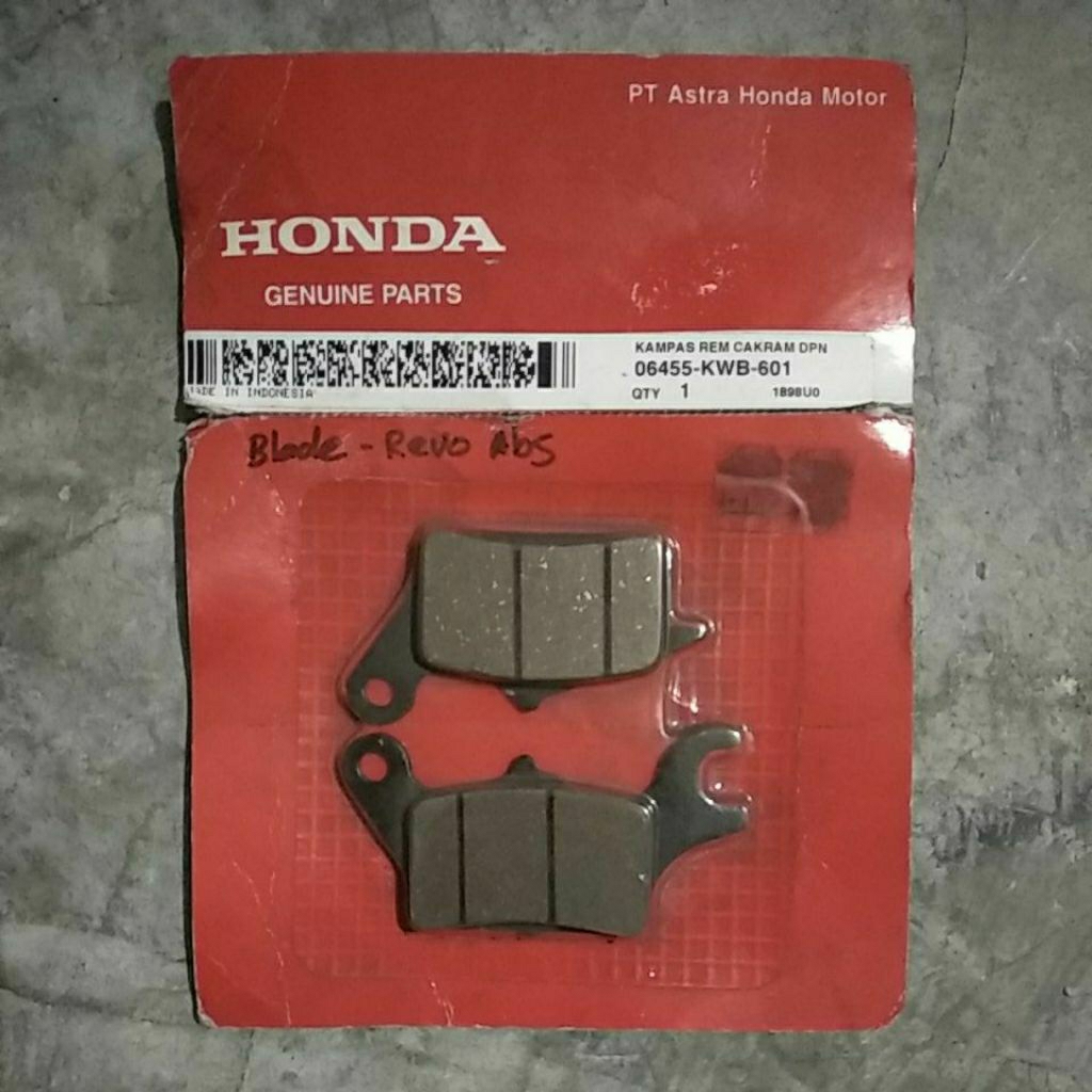 ผ้าเบรค / ผ้าเบรค Honda BLADE, REVO, SUPRA X Motorcycles (06455-KWB-601)