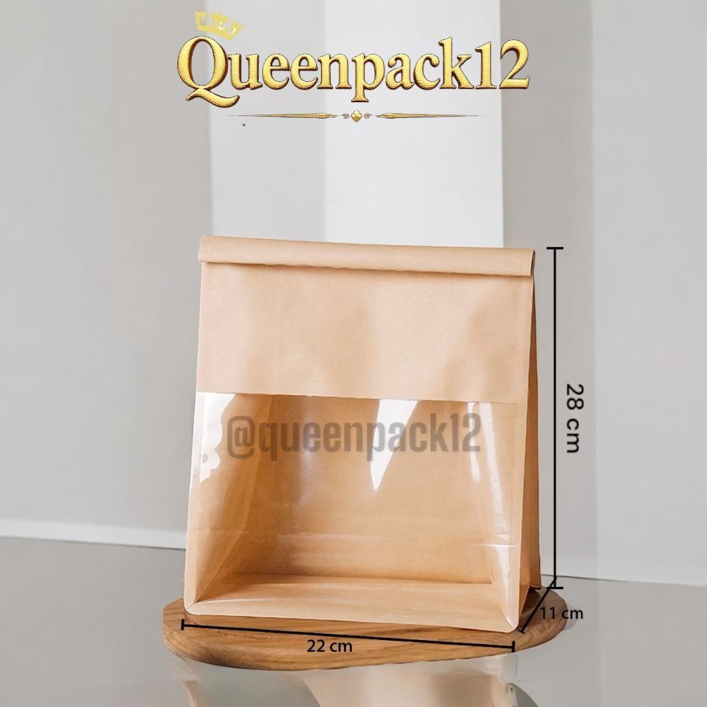 [10 ชิ้น]PAPERBAG BREAD | BREAD BAG UK 13x10x28 | สหราชอาณาจักร 16x13x26 | UK 22x11x28 [10 ชิ้น] คลิ