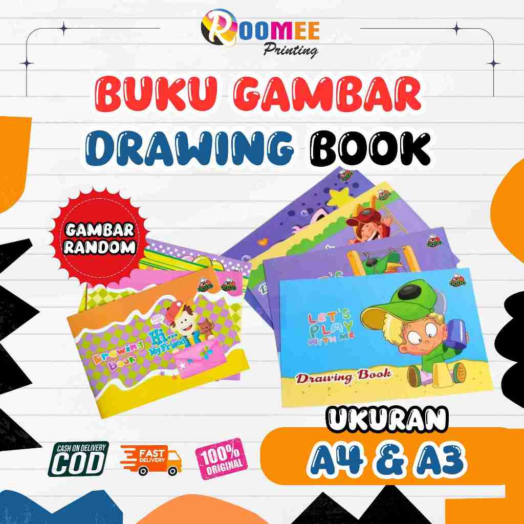 หนังสือวาดภาพ A4 & A3 DRAWING BOOK / หนังสือวาดภาพระบายสี / หนังสือวาดภาพขนาดใหญ่ / หนังสือวาดภาพขนา