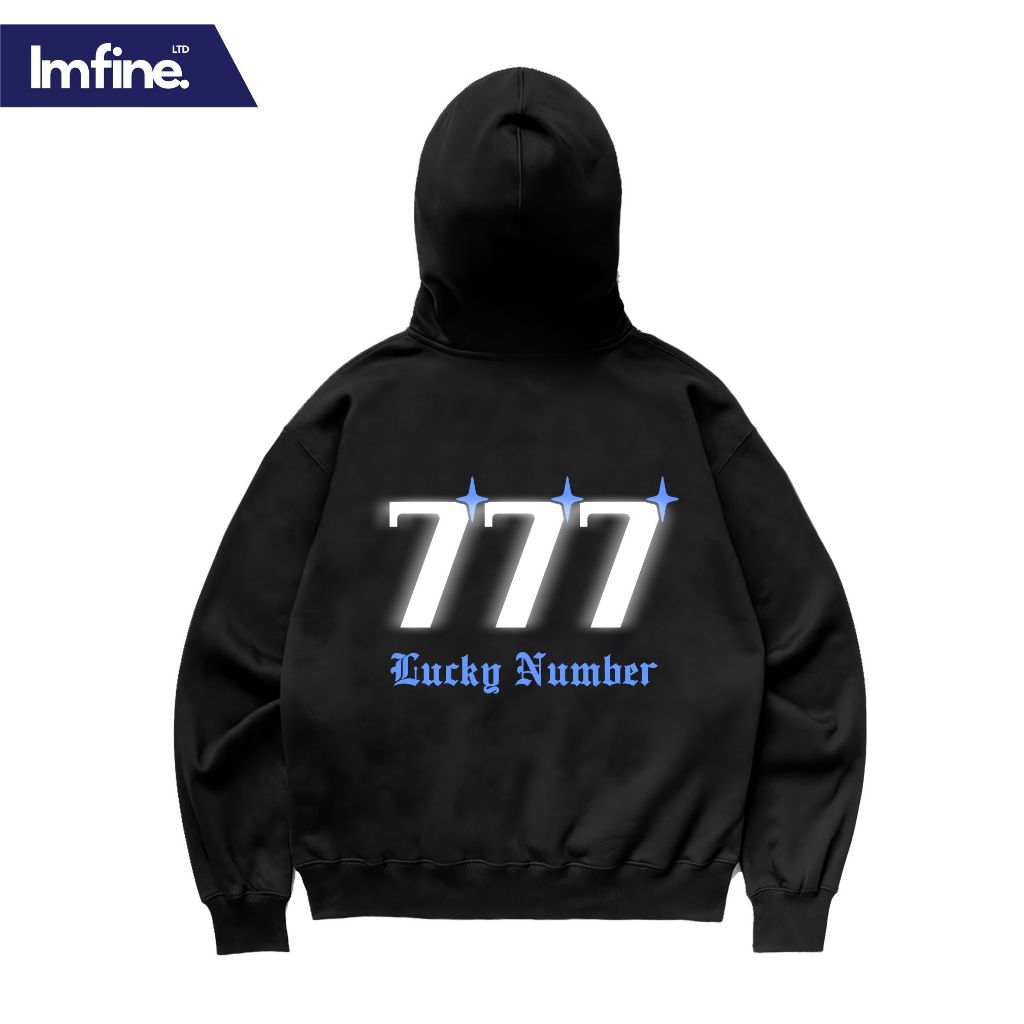 FEBB - SWETER HODDIE JACKET 777 Lucky Number LIGHT UP ผู้ชายผู้หญิง FLECCE 300 GSM