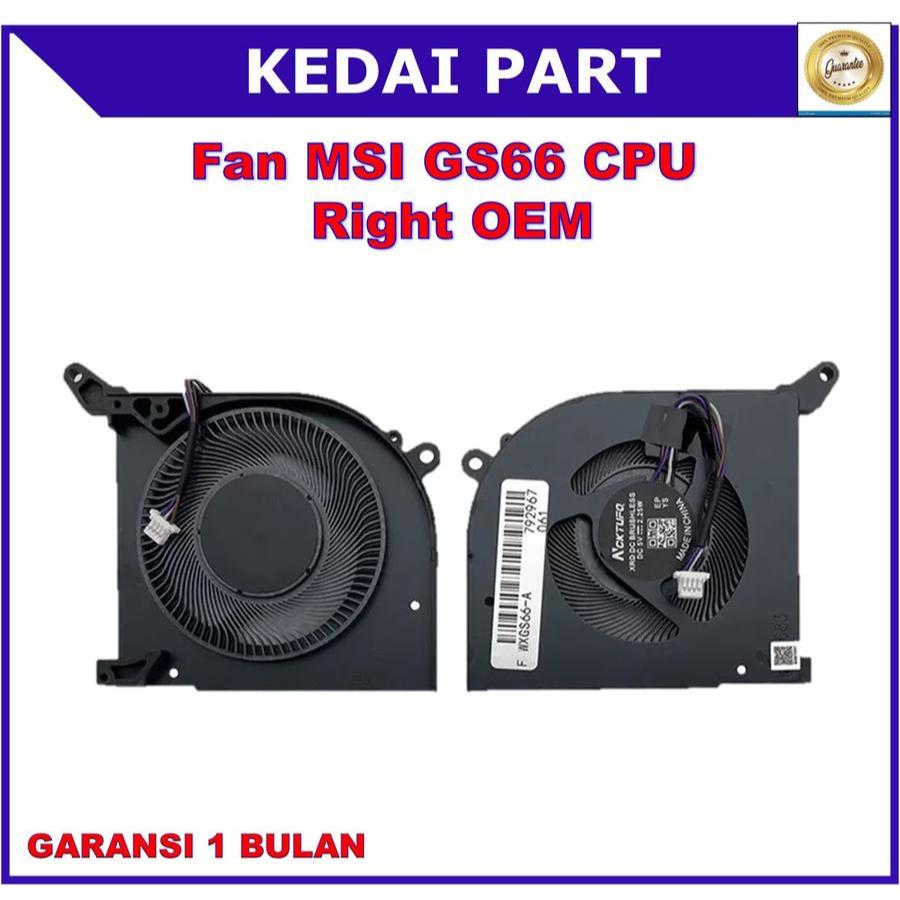 MSI GS66 WS66 P66 Stealth 10SD 10SE 10SF 10SFS 10SGS CPU พัดลม OEM ขวา