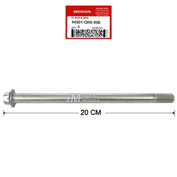 [443001-GN5-900] FRONT AXLE ASTREA GRAND - PRIMA GN5 ORIGINAL