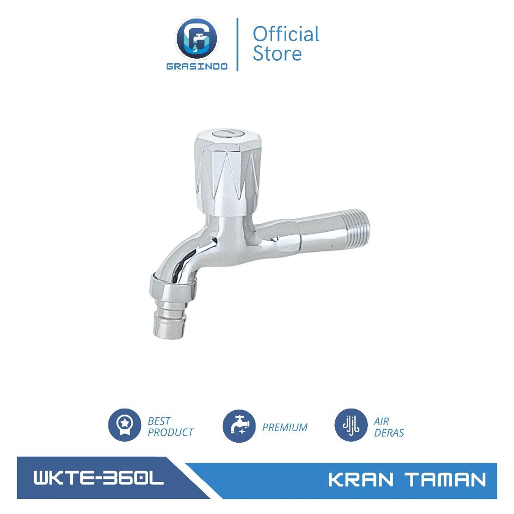 GIG Wilmer Lavish Garden Faucet / Chrome Bathroom Faucet / Wilmer LAVISH Wall Faucet