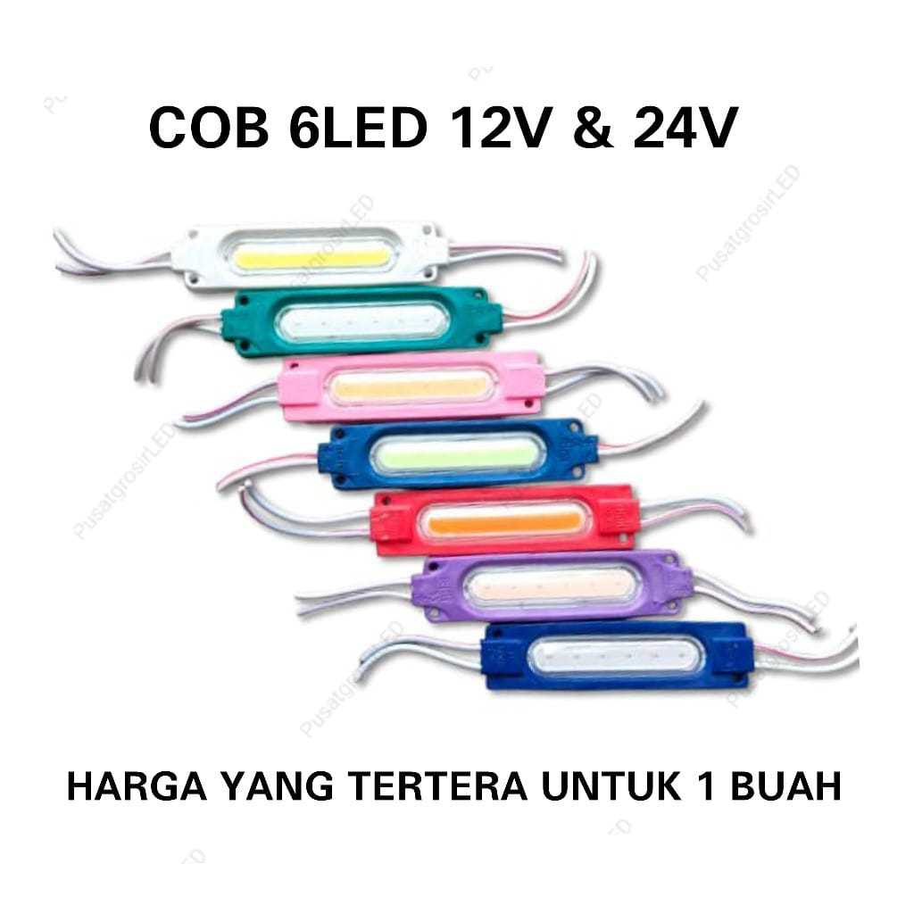 Min.Order 5 ชิ้น - 12Volt/24Volt - 6 Led COB Module Clear Mica