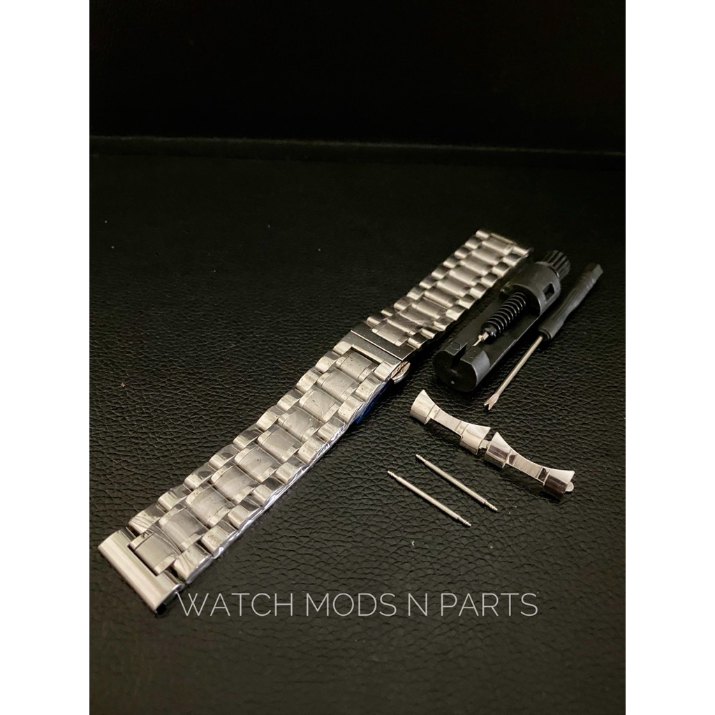 WMNP Bracelet GS Style 22mm หรือ 20mm universal ใช้ได้กับ Seiko Citizen Omega ฯลฯ, End Link มีปลายตร