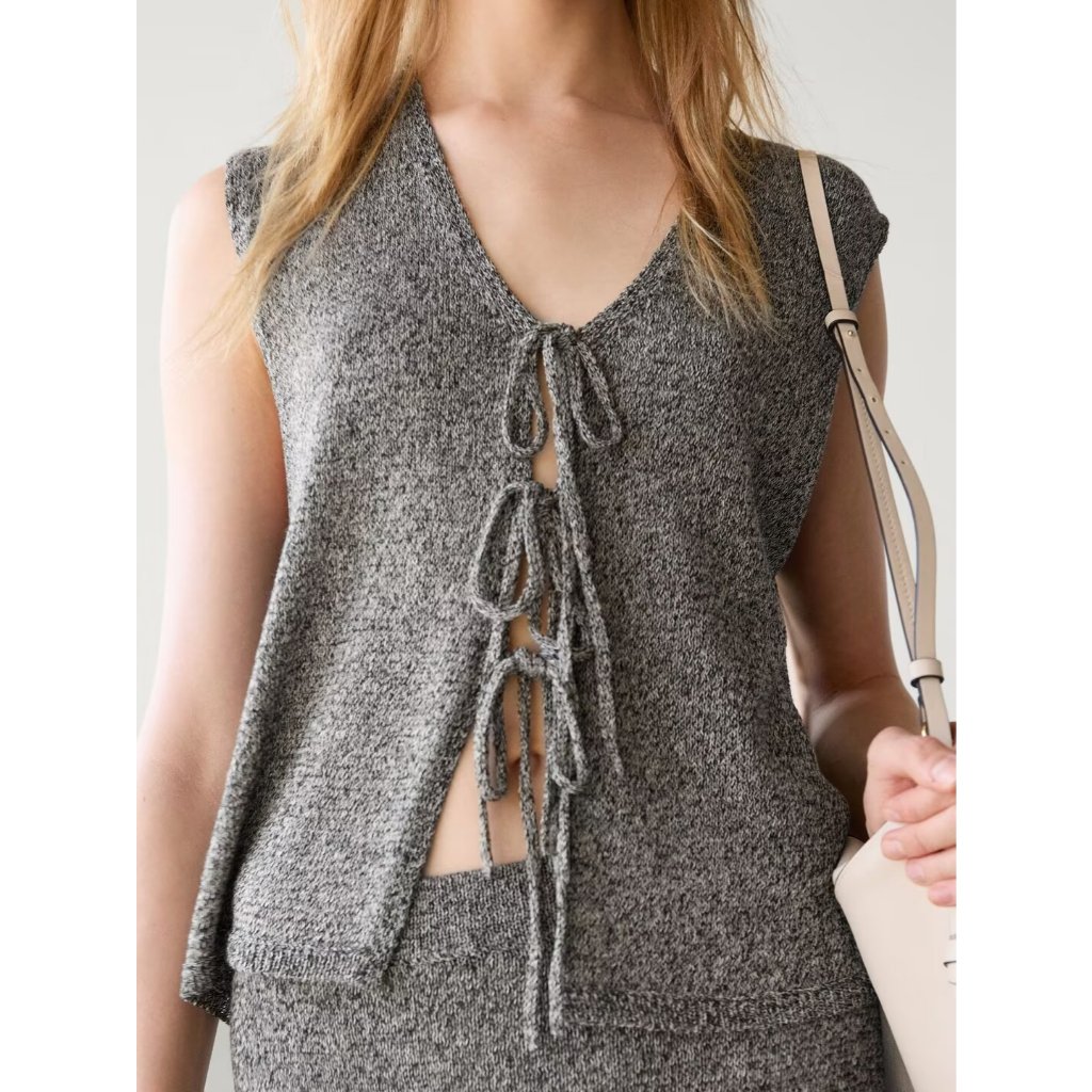 76282 - Grey Knit 1 (M,L) - เสื้อกั๊ก