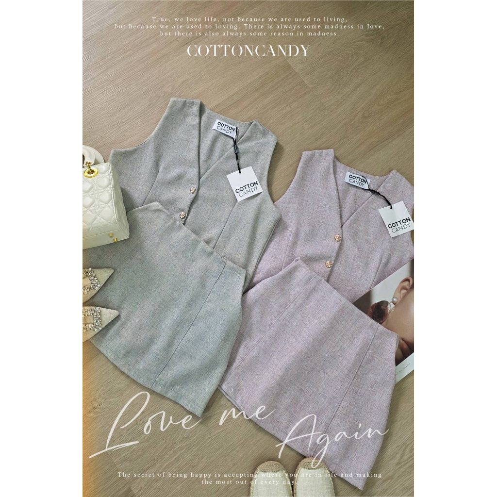 CND-130 COTTON CANDY MENTE SET SKIRT PANTS BANGKOK