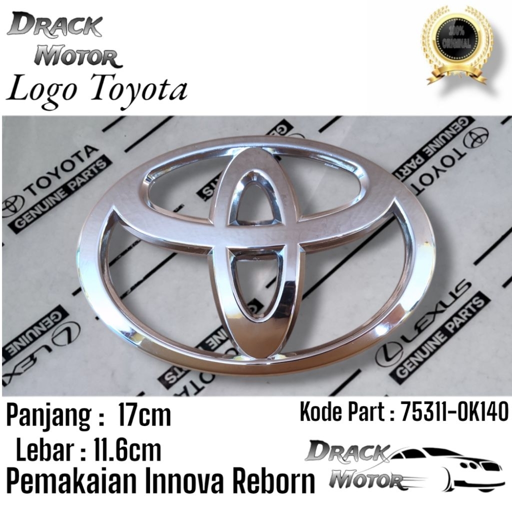 Toyota Innova Reborn Chrome โลโก้กระจังหน้าเดิม // Toyota Innova Reborn Chrome โลโก้กระจังหน้าเดิม I