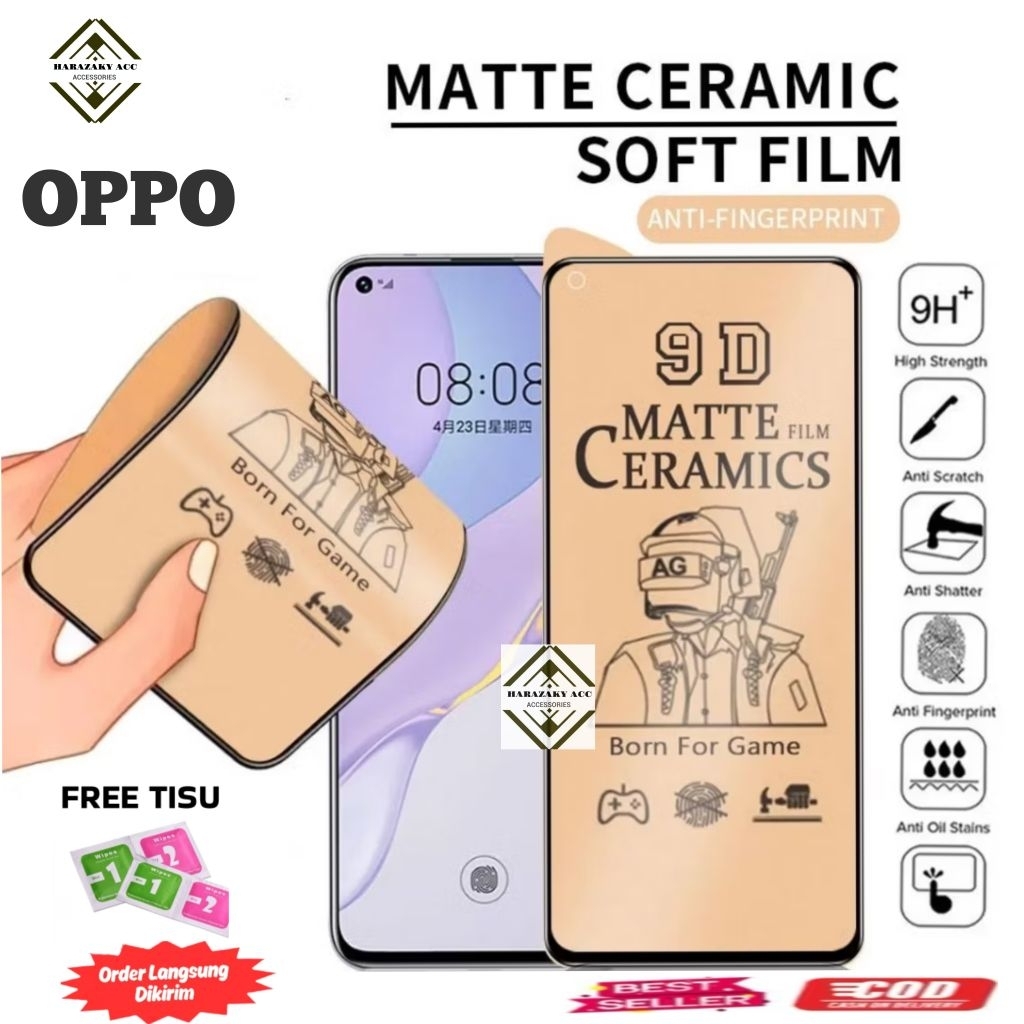 เคลือบเซรามิก ANTI GLARE OPPO A5 A3 PRO A3 A3X A38 A32 A33 A52 A53 A54 A55 A56 A57 A58 A60 A72 A73 A