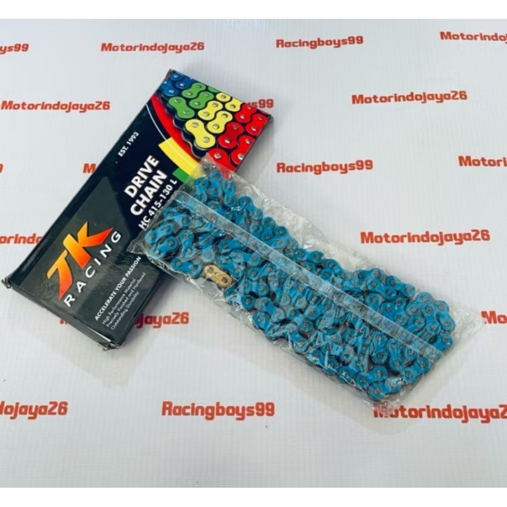 THIN CHAIN 415HC - 130L TK RACING สีสีน้ําเงินดั้งเดิม