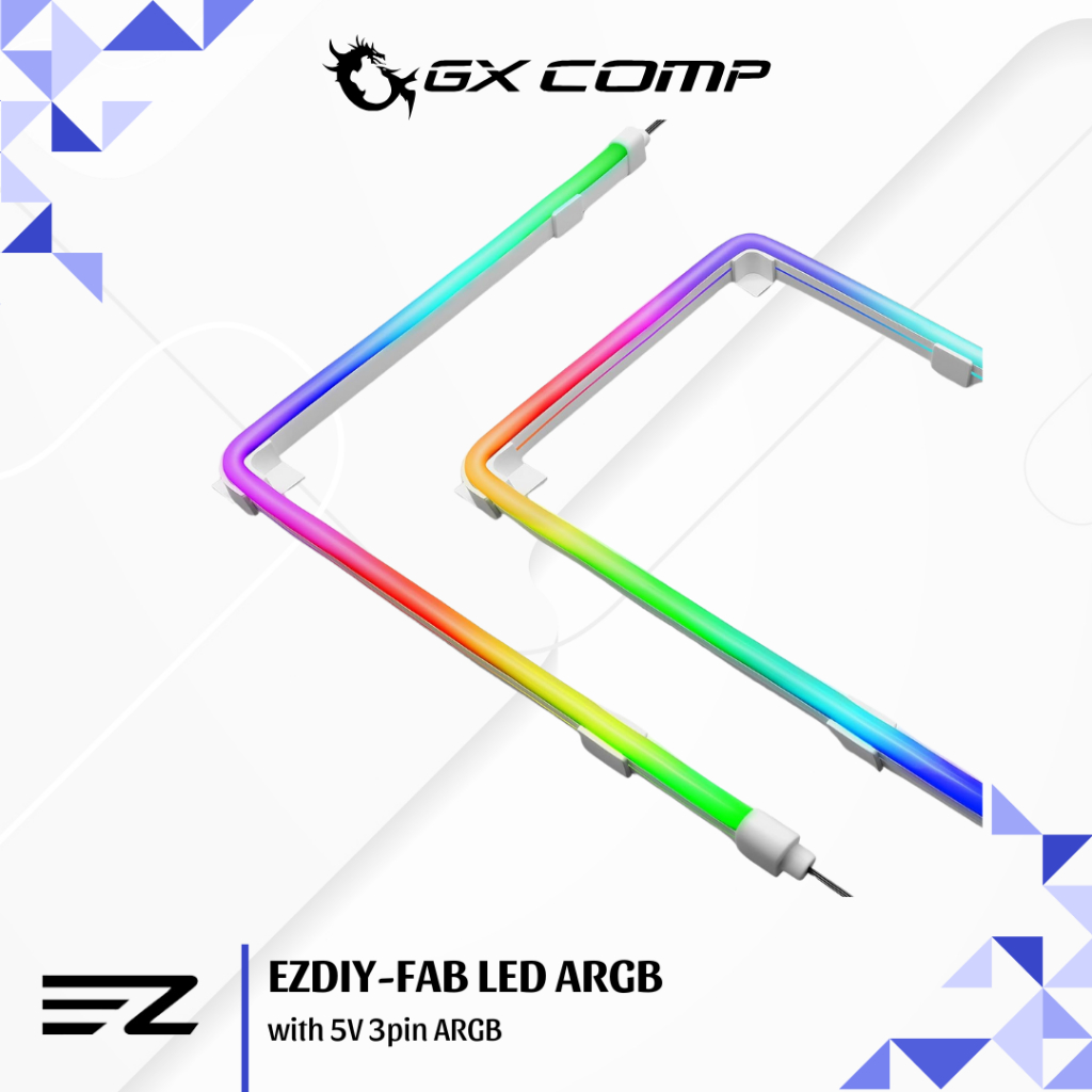 EZDIY-FAB Premium PC ARGB Lighting Strip และคลิปยึดพร้อม ARGB 5V 3pin