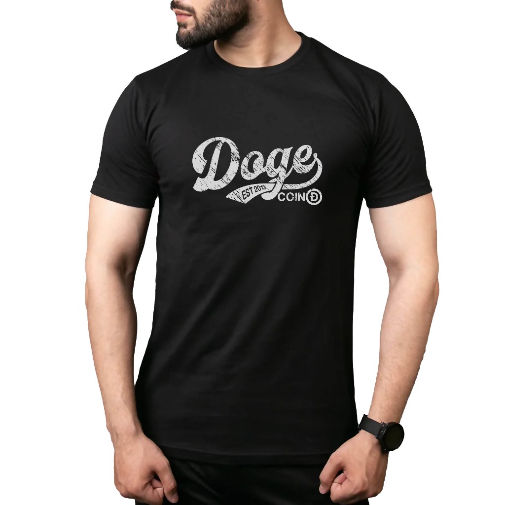 DOGE Coin Est 2013 Cotton Combad เสื้อยืดแขนสั้น