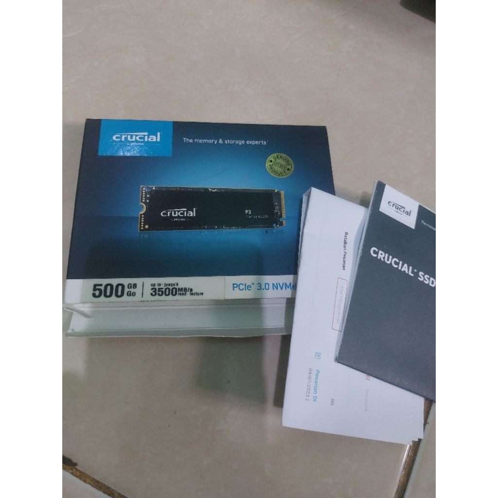 M2 NVME 500 GB Crucial P3 SSD มือสอง ยังพร้อมการรับประกัน