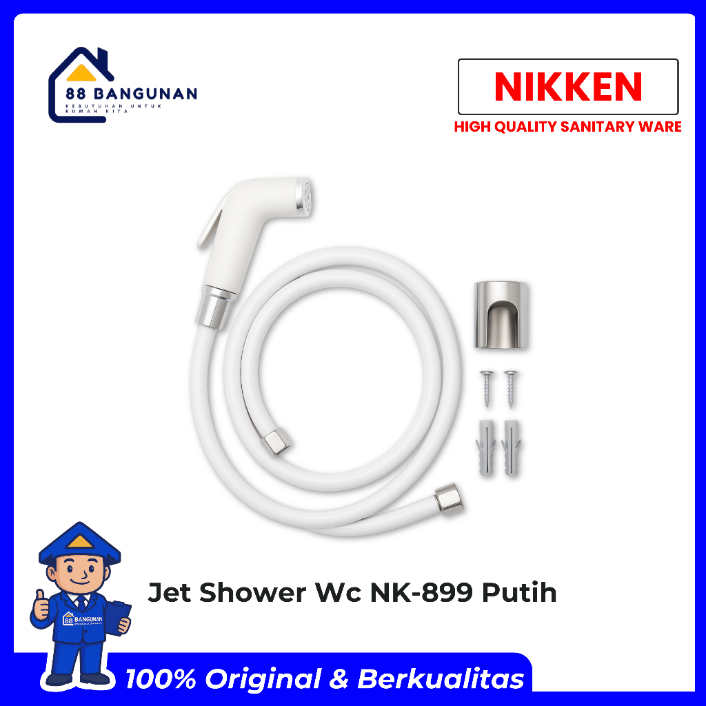 NIKKEN Jet Shower Cebok White / Bidet Hose Wc Cebok NK-899