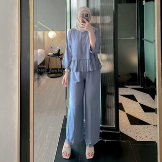 AGHNIA SET RAYON TWIL REMPLE SETELAN SEMI CROP