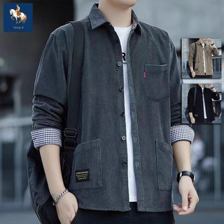 Tamp-X Jaket Pria Corduroy Boxy Casual Jaket Korea Keren