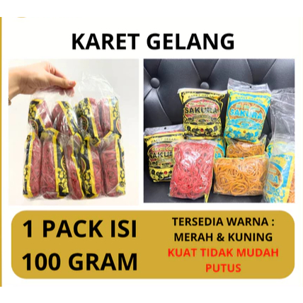 MERAH IS - 14MM YELLOW RUBBER BAND - RED RUBBER BAND - PREMIUM MULTIPURPOSE RUBBER BAND