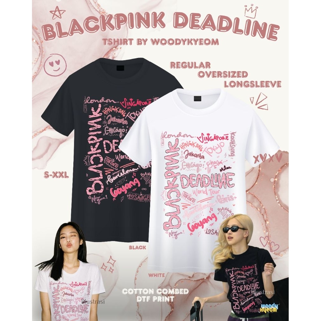 เสื้อยืด BLACKPINK DEADLINE โดย WOODYKYEOM