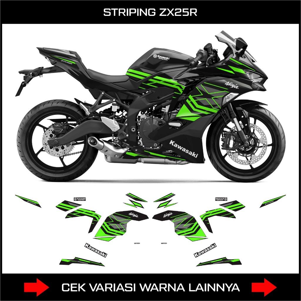 ZX25R STRIPING STICKER / KAWASAKI NINJA ZX-25R MOTORCYCLE VARIATION STICKER