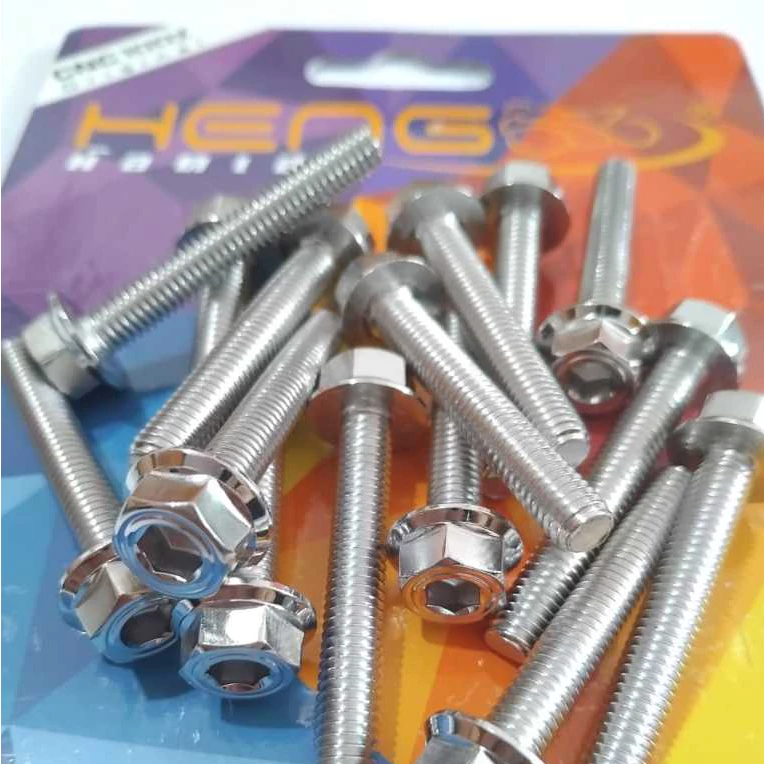 M6x40 BOLT 10 THREAD 4 CM LENGTH STAINLESS HENG ของแท้ 100%