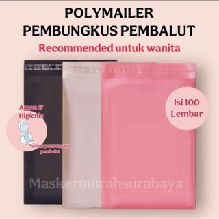 Polymailer Pembungkus Pembalut  Isi 100 Lembar Aman & Higienis Berwarna