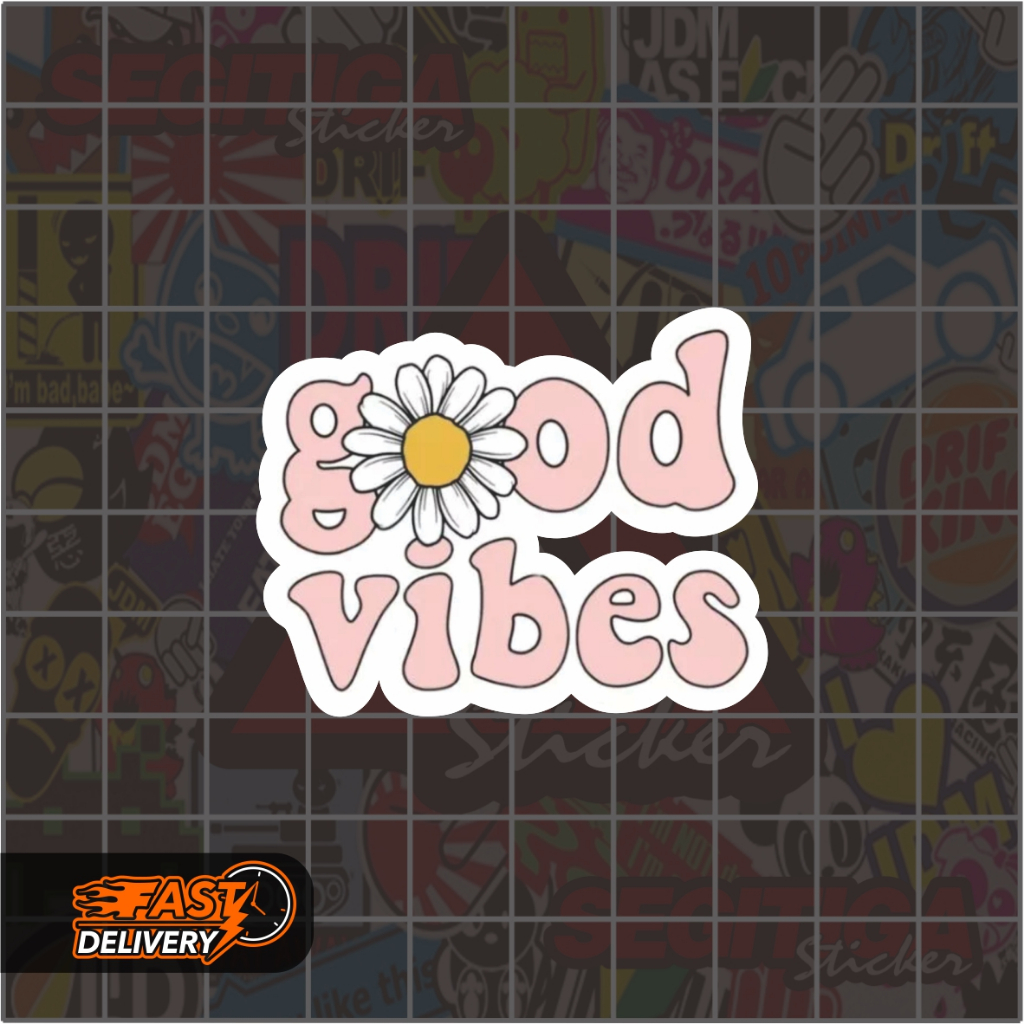 สติ๊กเกอร์ Good Vibes ขนาด 5 x 4 ซม