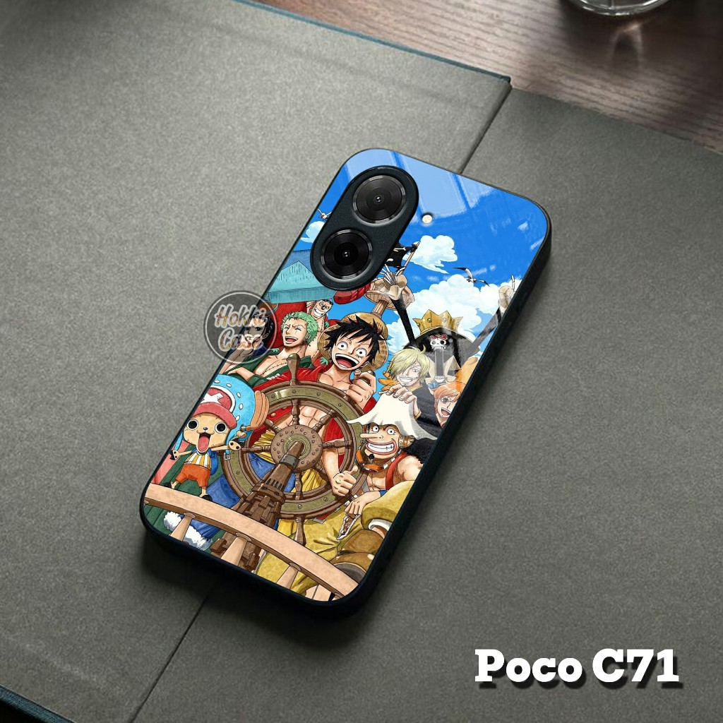 Poco C71 Motif One Piece Case - Poco C71 Glass Softcase - Poco C71 Casing - Silicone For Poco C71 - 