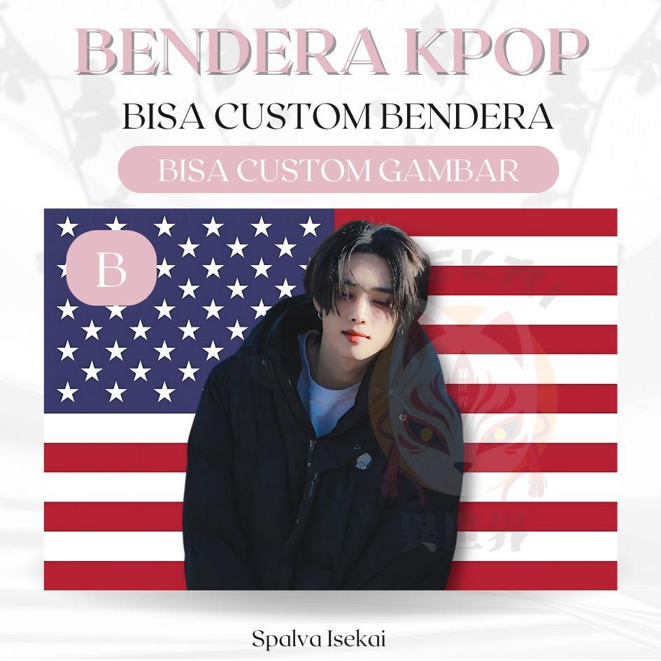 AMERICAN FLAG KPOP SUNWOO THE BOYZ TBZ / โปสเตอร์ KPOP / KPOP FLAG Kim Sunwoo / KPOP Tapestry / Tape