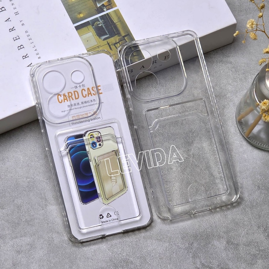 Poco M7 Pro 5G Card Case Clear / Card Slot Clear Case Poco M7 Pro 5G