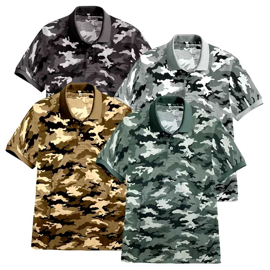เสื้อเชิ้ตแขนสั้น Camo Polo / Camo Collar /