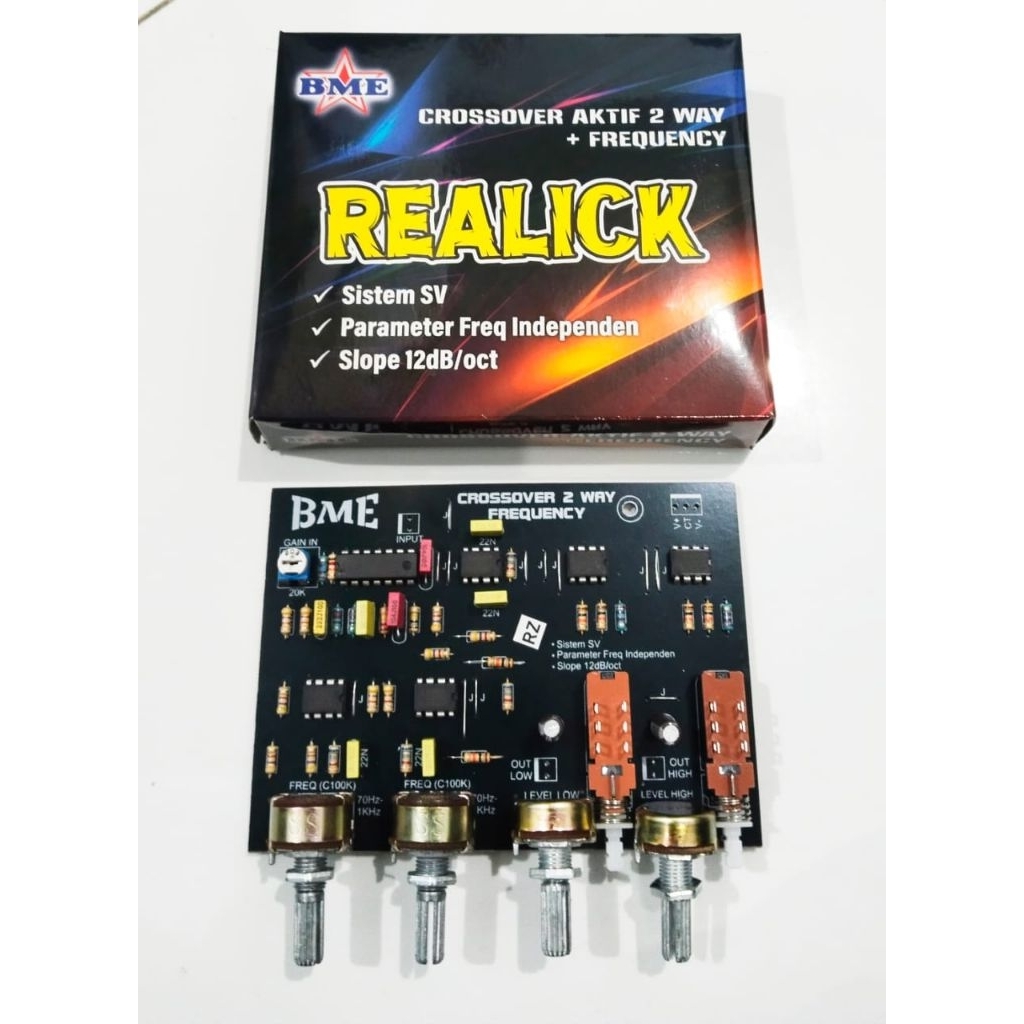 ครอสโอเวอร์ที่ใช้งาน 2 ทาง + ความลาดชันความถี่ 12dB/Oct REALICK By BME