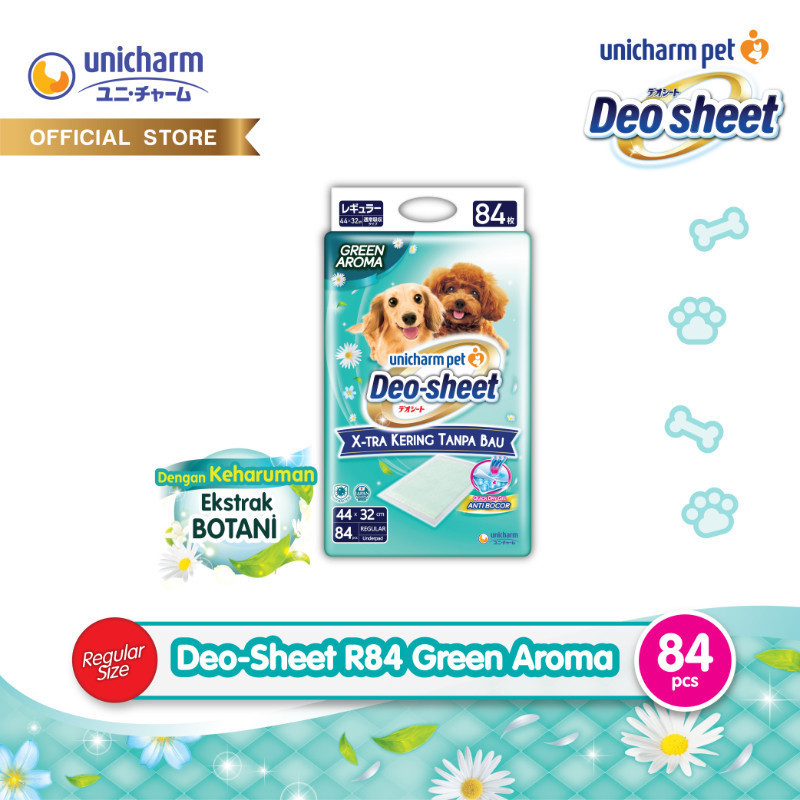 Deo Sheet Regular Size R84 Green Aroma – แผ่นฉี่สุนัขดูดซับและยาวนานเป็นพิเศษ