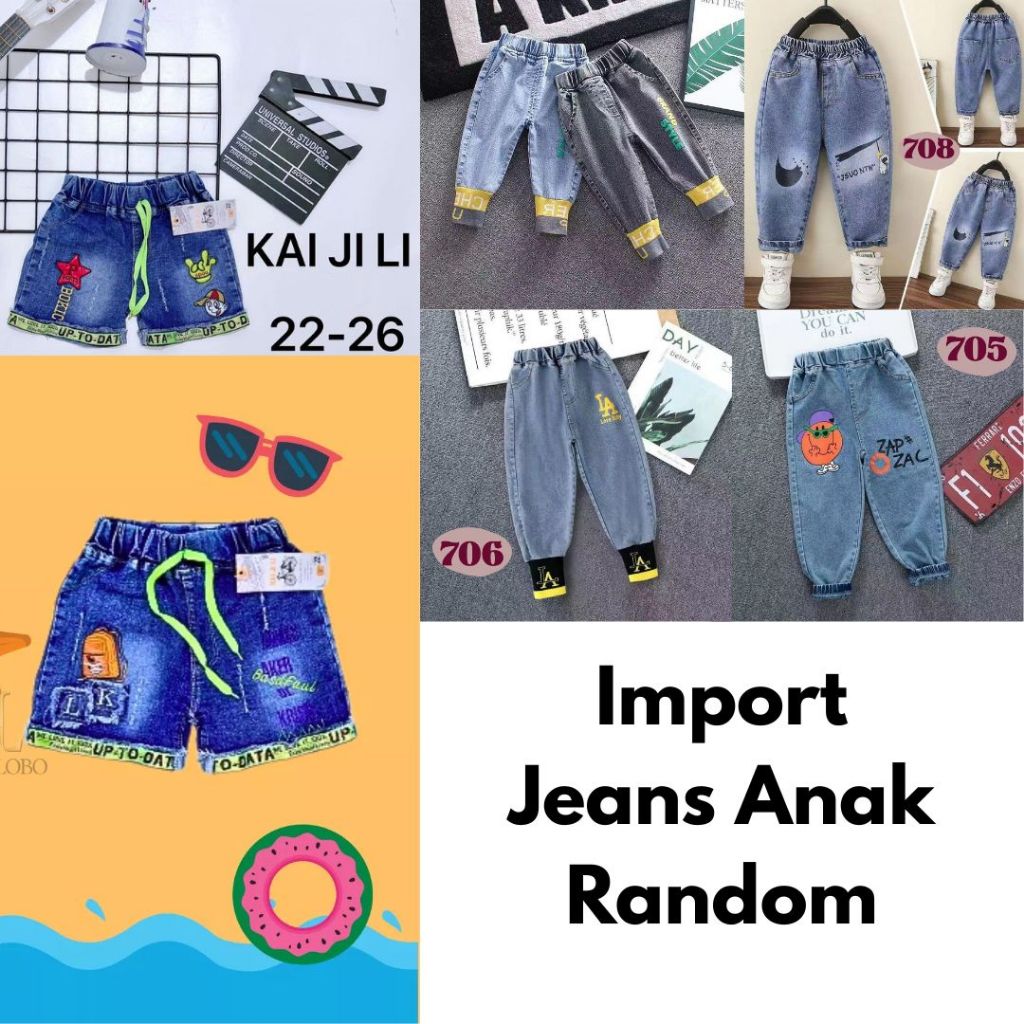 WAREHOUSE Tokolobo 11.11 RANDOM IMPORT CHILDRENS JEANS WAREHOUSE CLEARANCE LONG-SHORT