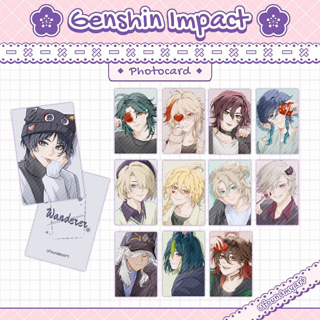 [Ufoundmyart] การ์ดรูปถ่าย Genshin Impact